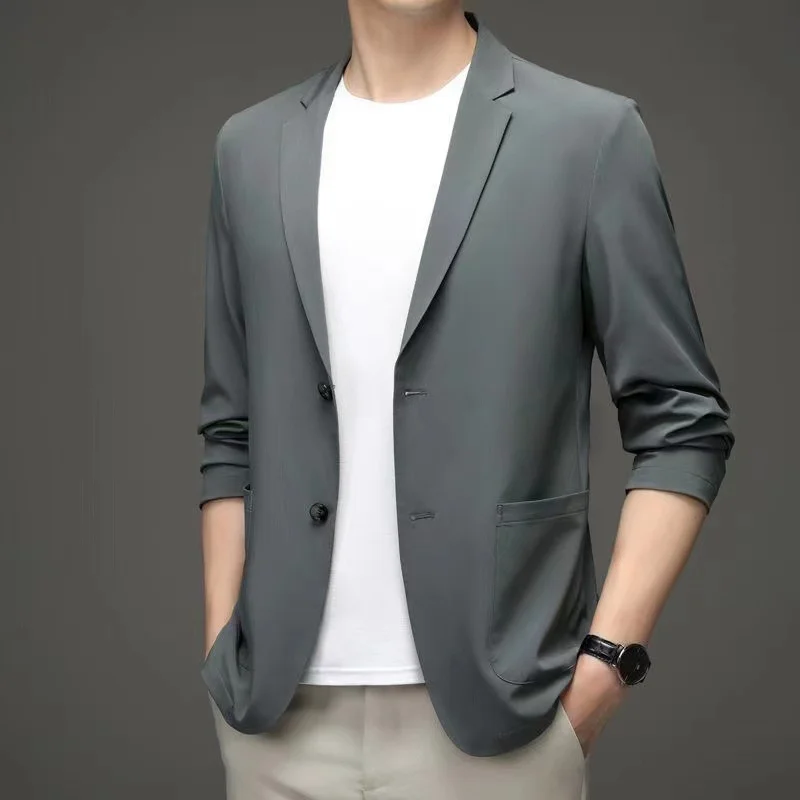 Summer New Plus Size Sunscreen Light Mature Men'S Casual Small Suit Blazer Business Leggero E Sottile