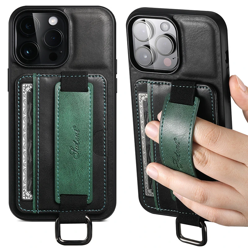 Custodia A Portafoglio In Pelle Premium Slim Fit Per Iphone 11 12 13 14 15 Pro Max 15 Plus Xs Xr X Cinturino Da Polso Slot Per Porta Carte Flip Cover