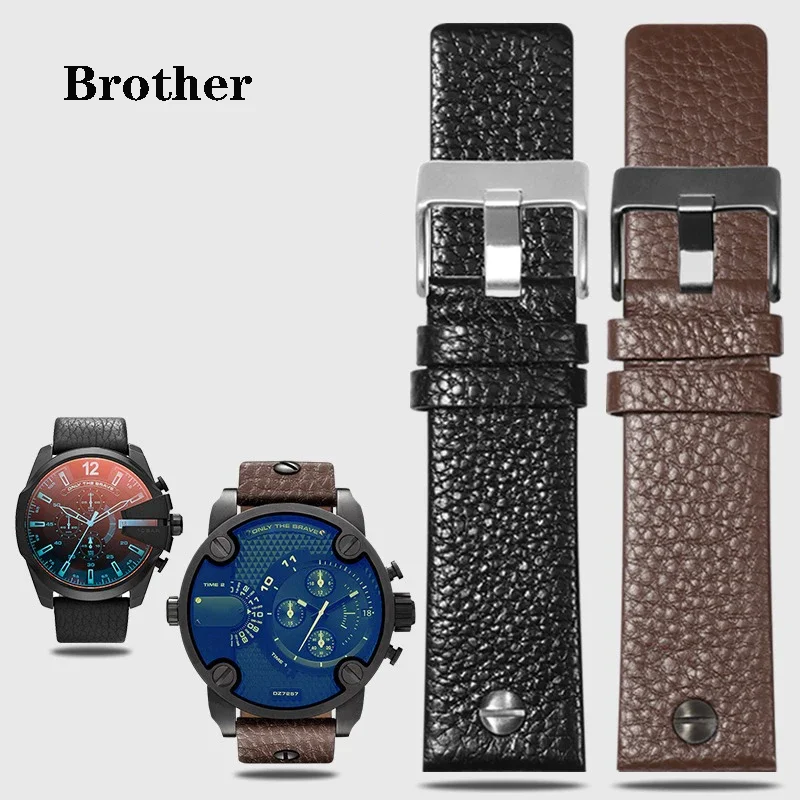 Cinturino In Vera Pelle 22 24 26 28 30Mm Per Orologi Diesel Dz7333 Dz7348 Dz4318 Serie Uomini E Donne Orologi Accessori Cinturini