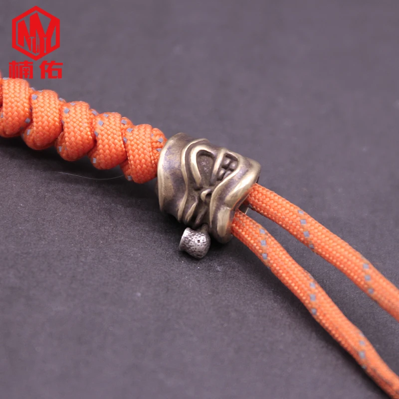 Retro Distressed Popeye Cartoon Anime Pipeman Knife Beads 1Pcs Edc Paracord Survival Bracelet Pendant