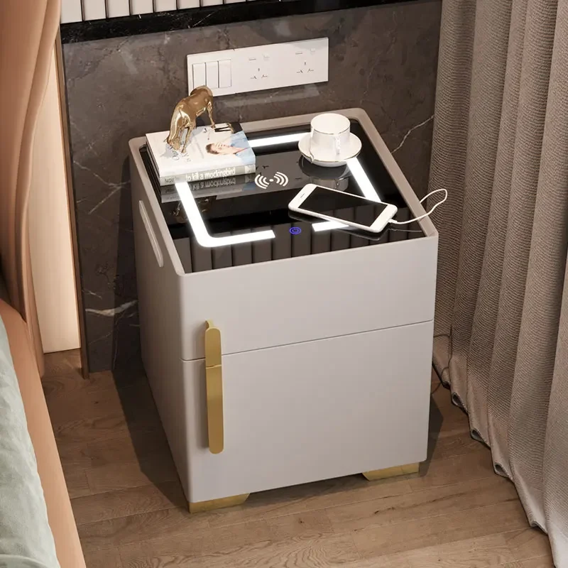 Portaoggetti Camera Da Letto Comodini Cassetti Testiere Di Ricarica Comodini Comodini Console Comodino Mesilla De Noche Decorazioni Per La Casa