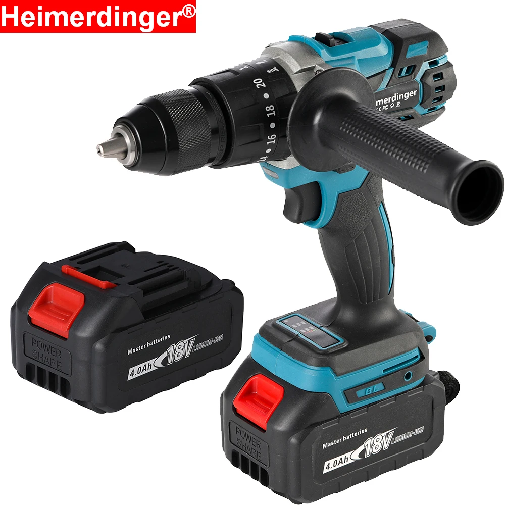Trapano A Percussione A Batteria 18V 13Mm Trapano A Percussione Senza Spazzole 18V Trapano A Percussione 18V Trapano Avvitatore A Percussione 18V Con 