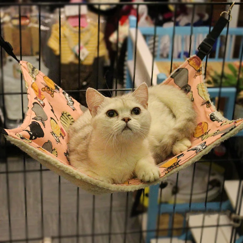 Amaca Per Gatti Autunno Inverno Pet Cat Mat Plus Velluto Gatto Gabbia Di Ferro Amaca Gancio Lettiera Per Gatti Letto Per Gatti Criceto Gabbia Amaca