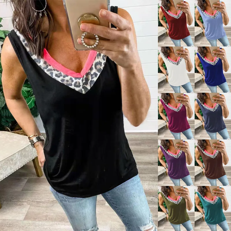 V Neck Summer Knit Vest Top Sleeveless Women Sexy Basic Camisole T Shirt White Off Shoulder Ribbed Black Tank Top Casual
