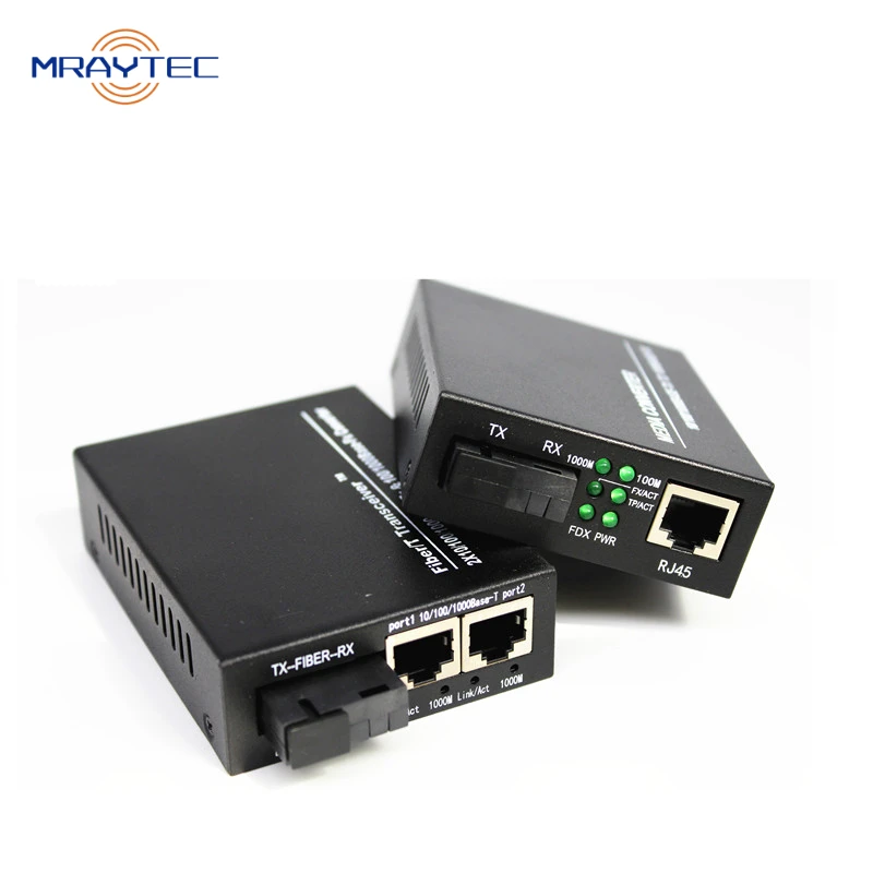 Mraytec Fibra Ottica 10/100Mbps Switch Oem/ Odm Mini Media Converter 2 Rj45 Porst Convertitore Multimediale In Fibra Ottica