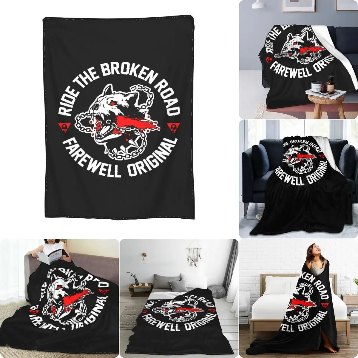 Days Gone Ride The Broken Road Logo Ps4 Gamer Coperta In Micro Pile Ultra-Morbida Anti-Pilling