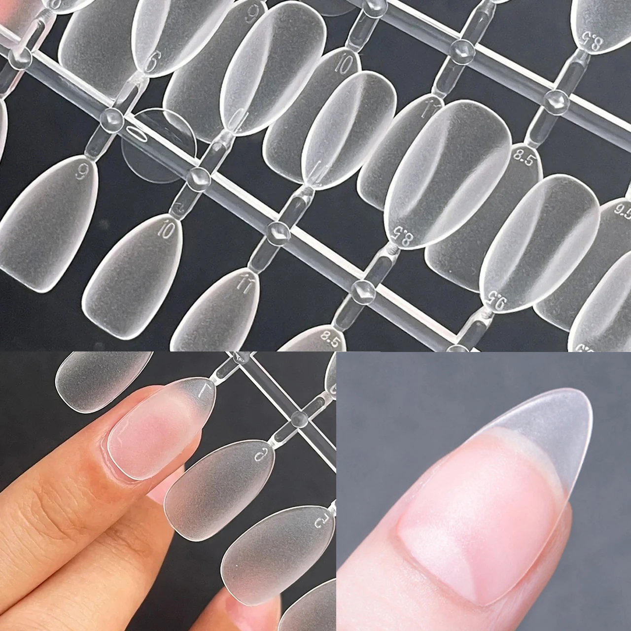 120 Pezzi Punte Per Unghie Scolpite A Copertura Totale Clear Xs Short Round Square Almond Unghie Finte Extra Short Unghie Finte Forniture Manicure