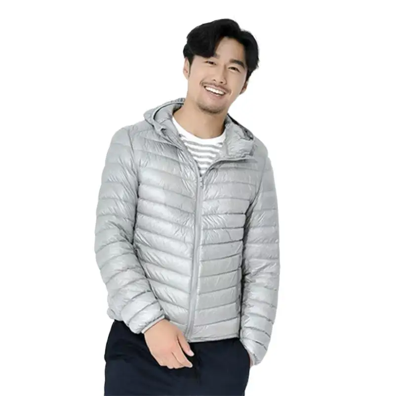 2023 Nuovi Arrivi Autunno Inverno Piumini Leggeri Da Uomo Piumino Portatile Ripiegabile Moda Maschile Colletto Alla Coreana Piumini