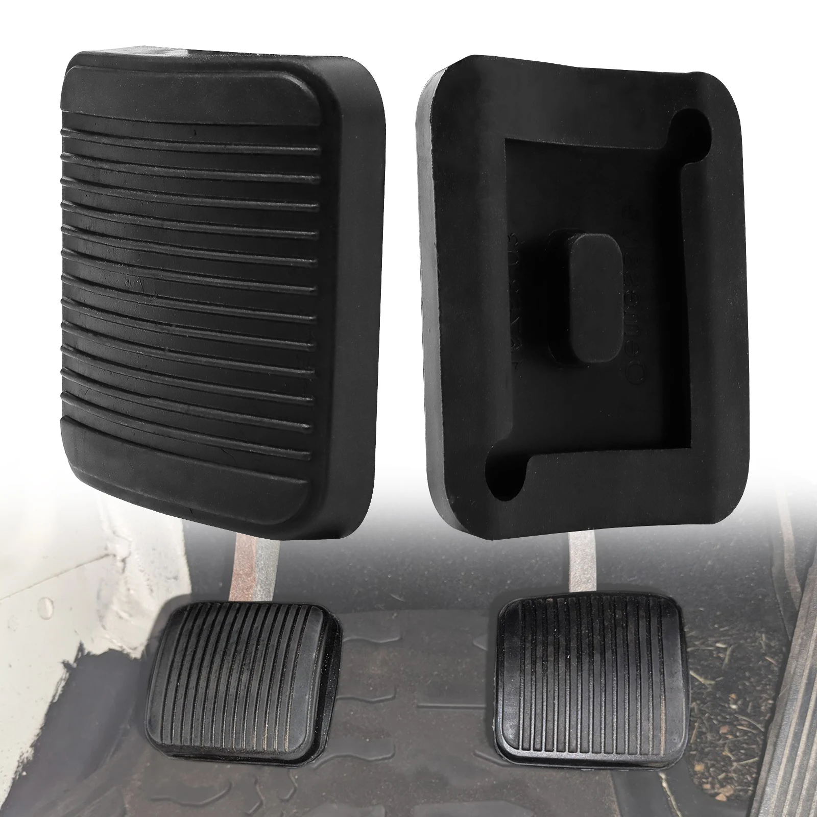 Pedale In Gomma Nera Kit Coperchio Freno Frizione Protezione Antiscivolo Per Jeep Wrangler Yj Tj Cherokee Xj Ram Manuale Trans 52002750