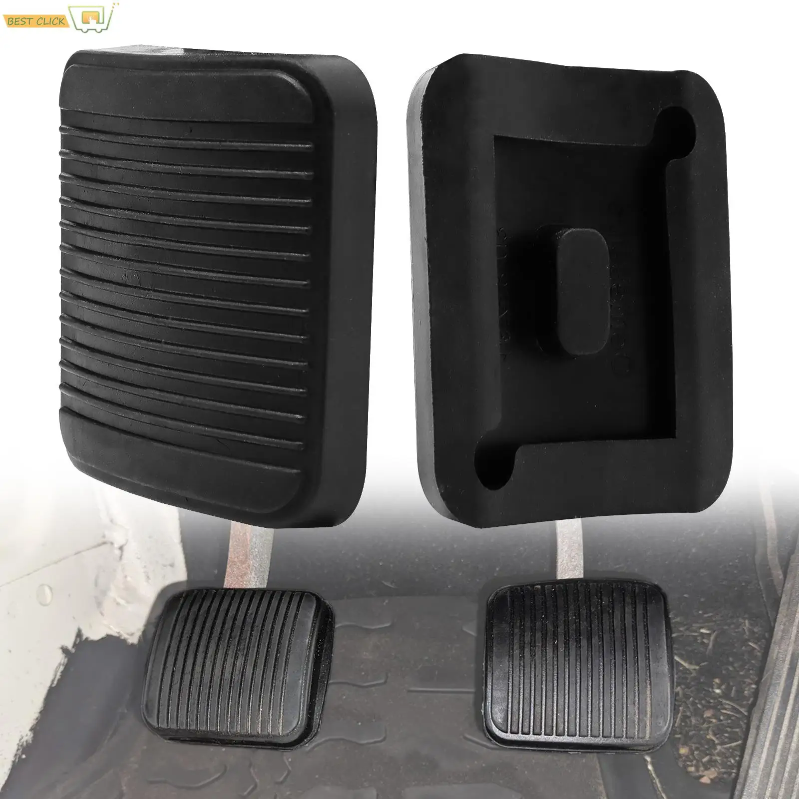 Pedale In Gomma Nera Kit Coperchio Freno Frizione Protezione Antiscivolo Per Jeep Wrangler Yj Tj Cherokee Xj Ram Manuale Trans 52002750