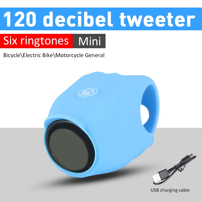 Clacson Bici Ricaricabile Usb 120Db Timbre Bicicleta Ciclismo Corno Bicicletta Elettrico Mini Bocina Bicicleta Portatile Buzina Bicicleta