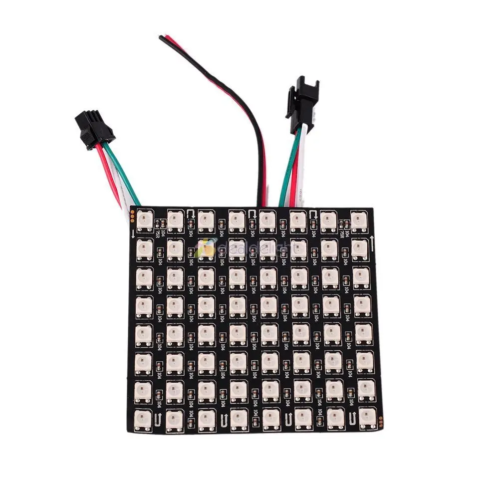 5Pcs 8*8 Pixel 64 Pixel Ws2812B Schermo Flessibile Digitale A Led Programmato Pannello Dc5V Indirizzabile Individualmente