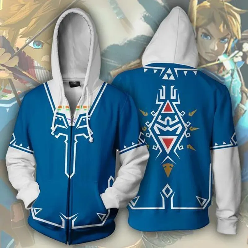 2024 Gioco Di Ruolo Giacca Gioco Zelda Breath Of The Wild Breath Of The Wild 3D Printed Men |