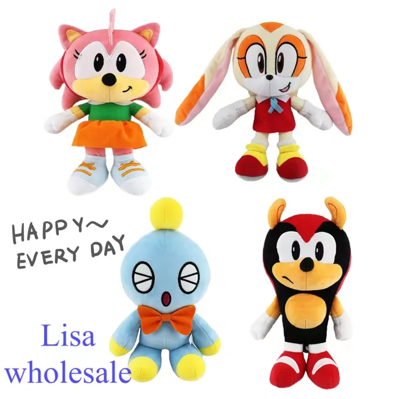 25-28Cm Sonic Mouse Sonic Plush Hedgehog Kling Rabbit Peluche Doll Game Around Grab Machine Throw Pillow Toys
