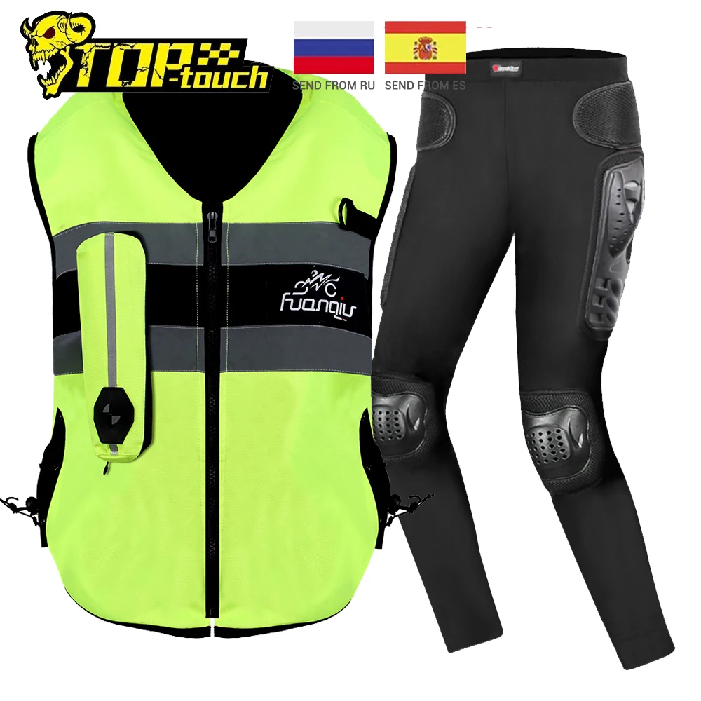 Giacca Da Moto Uomo Chaqueta Moto Riflettente Motocross Airbag Traspirante Moto Gilet Protettivo Giacca Da Moto Pantaloni S-3Xl