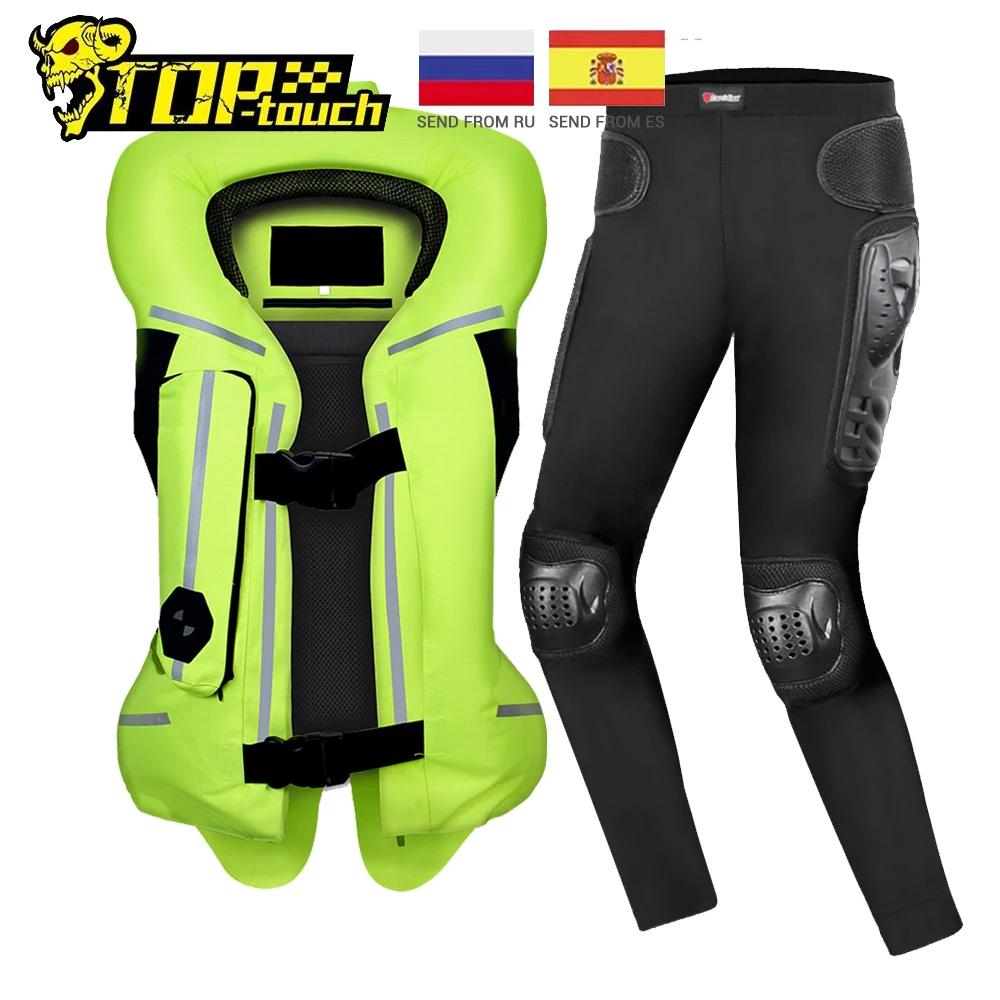 Giacca Da Moto Da Uomo Traspirante Motocross Chaqueta Moto Air Bag Riflettente Veste Moto Equipaggiamento Protettivo Per Pantaloni Da Moto