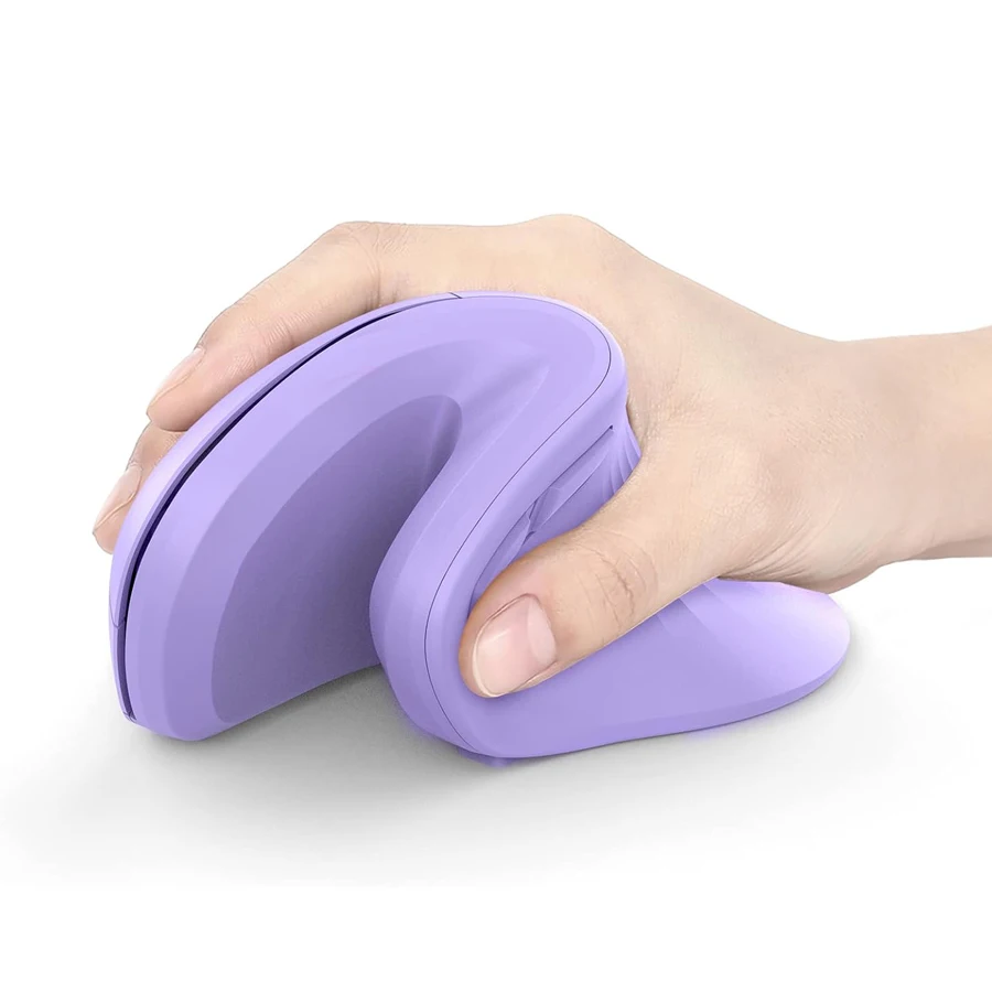 Mouse Verticale Ergonomico Seenda Jiggler Bluetooth 2.4G Mouse Wireless Per Computer Laptop Notebook Pc Viola