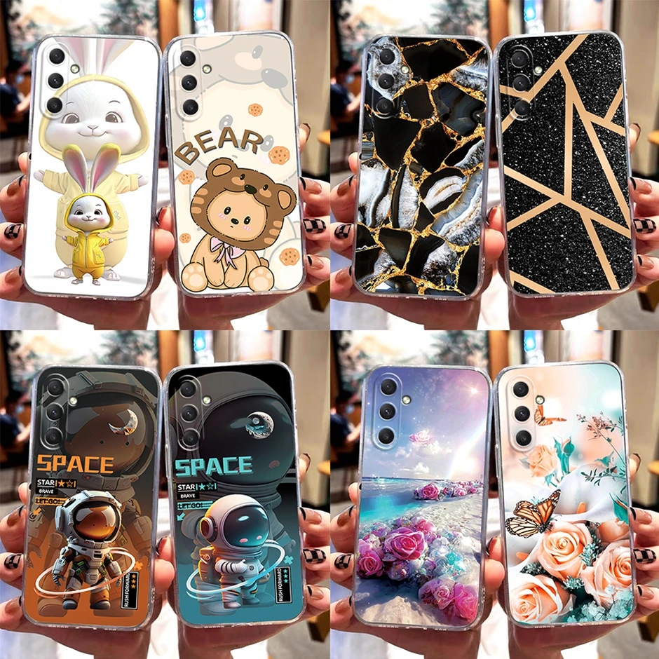 Custodia Per Cellulare Per Samsung Galaxy A35 5G Personality Creative Shilicone Cartoon Case Per Samsung Galaxy A35 5G Cover Trasparenti