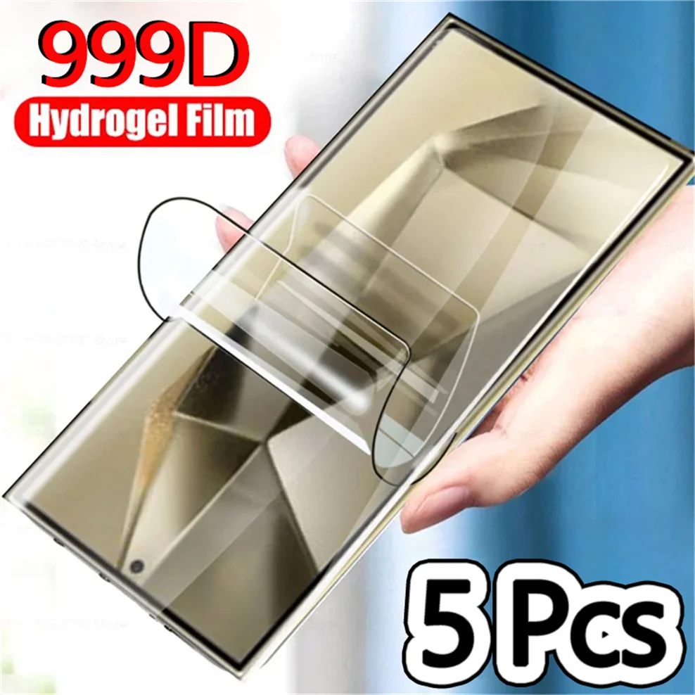 5 Pz/Lotto, Idrogel Pellicola Samsung Galaxy S24 Ultra Screen Protector Samsung S 24 Ultra Pellicola Protettiva Morbida E Trasparente S 24 Plus Samsun