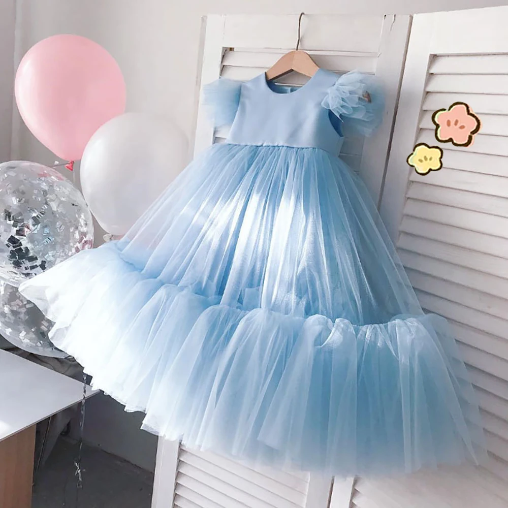 Nuovi Abiti Da Ragazza Di Fiore Per Matrimonio Bambini Borgogna Eleganti Abiti Da Sera Per Feste Abiti Da Cerimonia Per Principessa Dolce