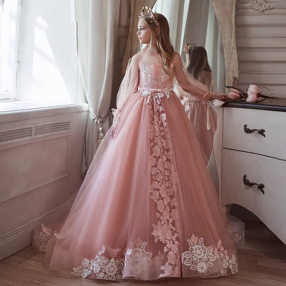 Flower Girl Dresses A-Line Comunion Dresses For Wedding Robe Ceremonie Fille