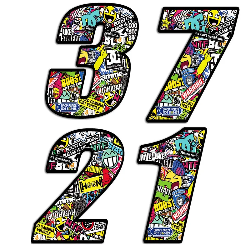Racing Digital Sticker Punk Digital Bomb Skull Decal Jdm Accessori Moto Frigo Casco Laptop Skateboard Mug