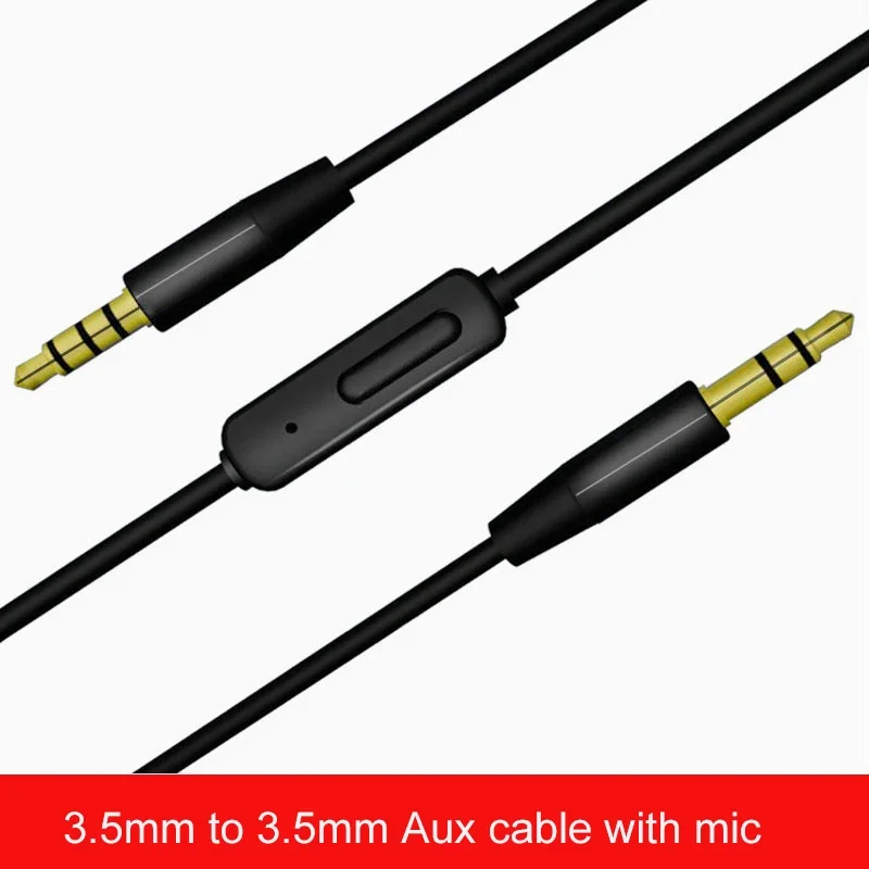 Cavo Audio Aux Da 3.5Mm Maschio A Maschio Pro 3.5 Jack Mic Cavo Aux Con Microfono Per Auricolare Stereo Per Auto Ipod