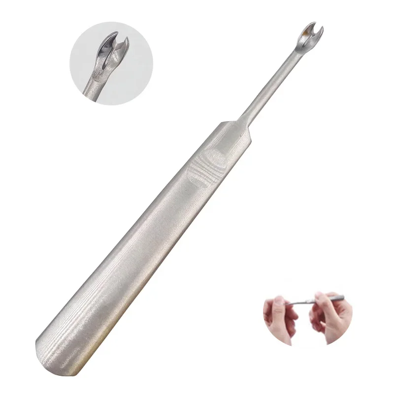 1Pc Del Metallo Del Chiodo Della Cuticola Pusher U Tipo Di Unghie Artistiche Di Rimozione Della Pelle Morta Manicure Di Cura Di Bellezza Strumento Di 