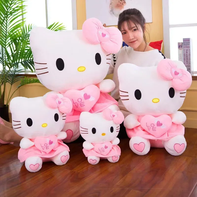 Sanrio Plushie Pillow Hello Kitty Peluche Kawaii Hello Kitty Plushies Dolls Hello Kitty Peluche Giocattoli Ragdoll Regalo Per La Casa