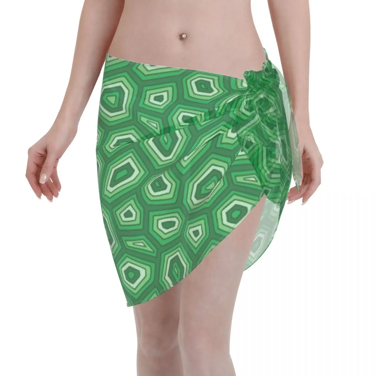 Sea Turtle Animal Turtle Shell Kaftan Sarong Beach Wear Women Perspective Short Skirt Bikinis Cover-Ups Skirts
