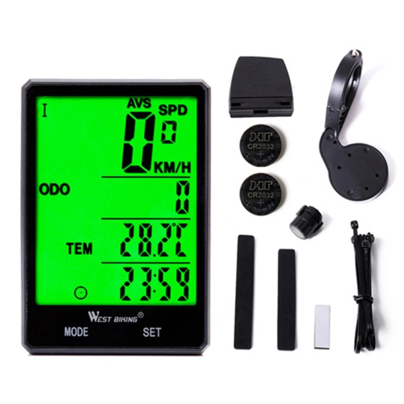 Y1Qe Mini Contachilometri Per Bicicletta Contachilometri Computer Da Bici Impermeabile Senza Fili Con Display Lcd Retroilluminato Computer Da Bici Mul