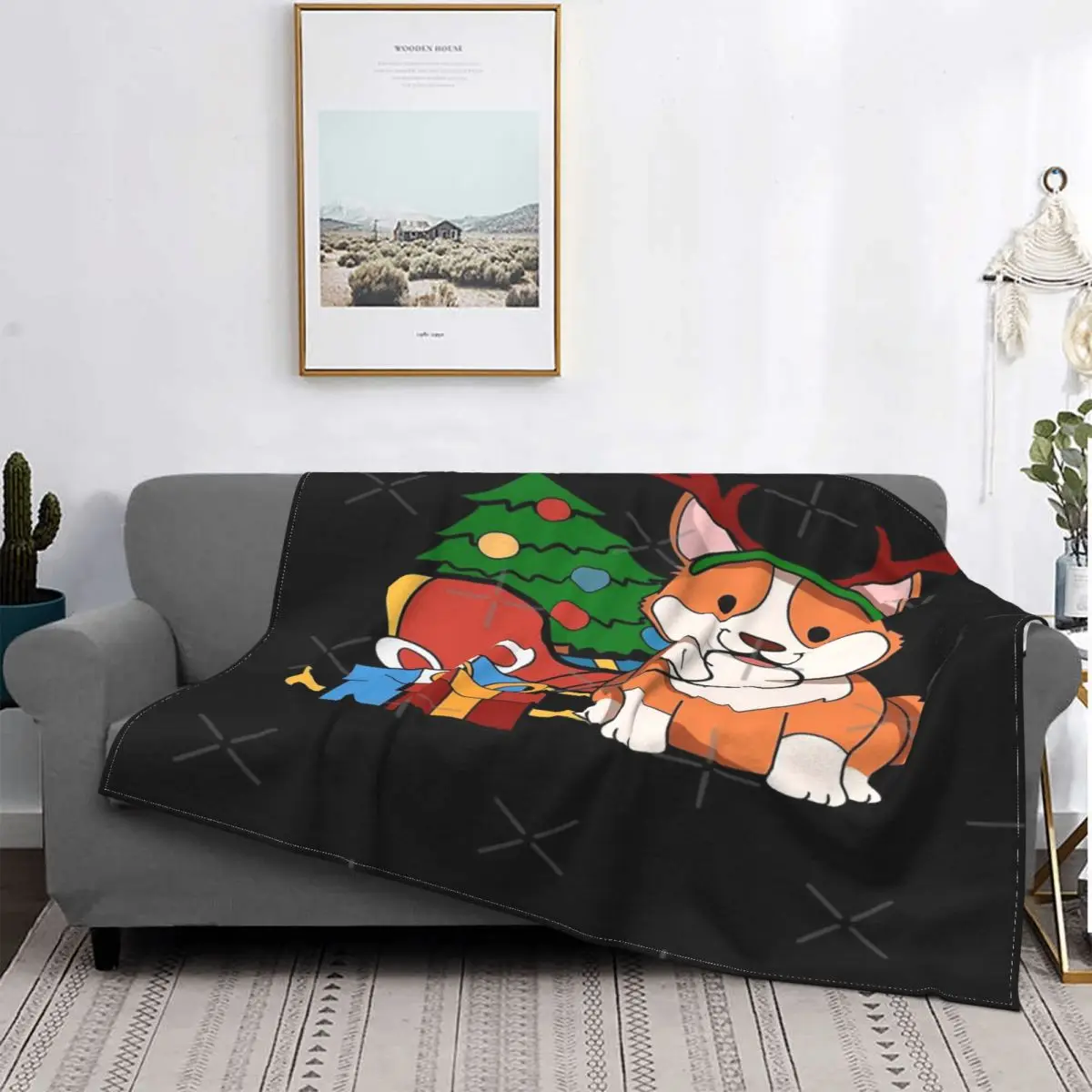 Manta A Cuadros Con Le Caratteristiche Del Corgi, Colcha Para La Cama, Ideale Per Le Vacanze Di Navidad, 90, Per Verano