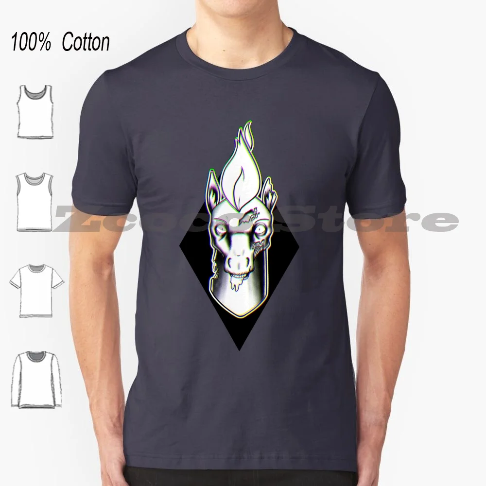 Cavallo Non Morto 100% Cotone Uomo E Donna T-Shirt Moda Morbida Zombie Cavallo Non Morto 3D