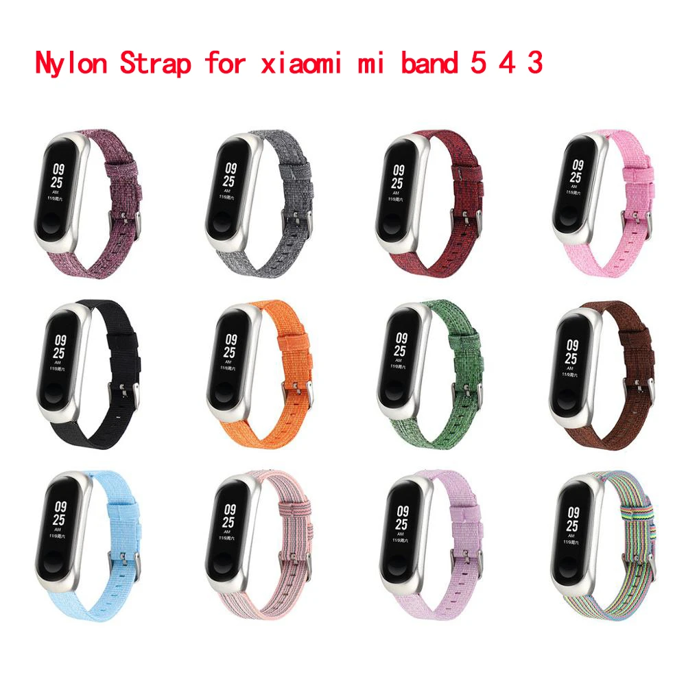 Cinturino In Nylon Per Xiaomi Mi Band 5 4 3 Bracciale Per Xiaomi Mi Band 4 Cinturino Per Mi Band 5 Braccialetto Sportivo Per Xiaomi Mi Band 3