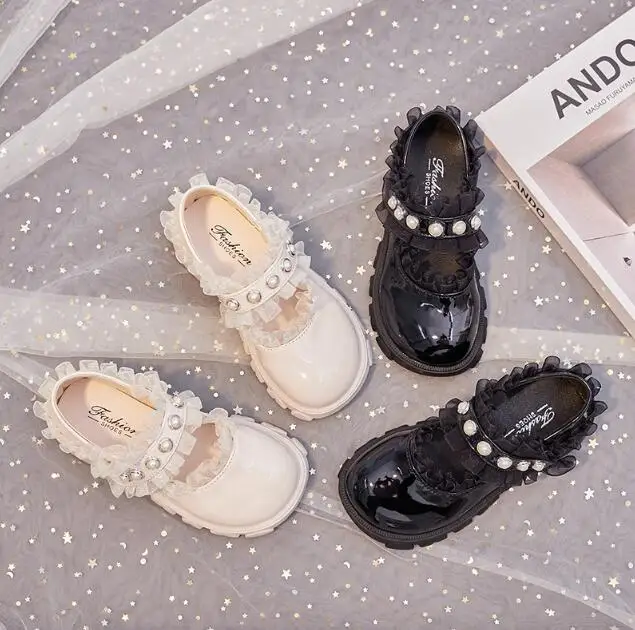 Ballerine Per Bambini Scarpe Da Bambina Scarpe Da Bambina Per Bambini Scarpe Eleganti In Pelle Glitterata Con Fiocco In Pizzo Scarpe Da Sposa Principe