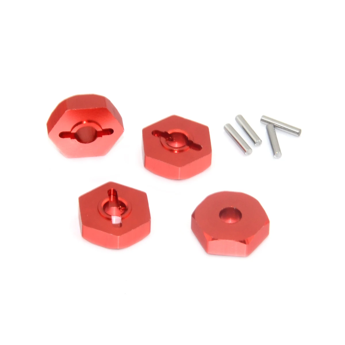 4 Pz #7154 Mozzo Ruota In Lega Di Alluminio Adattatore Esagonale 4Mm Fit Traxxas 1/16 E-Revo Slash 4Wd Summit Rc Car