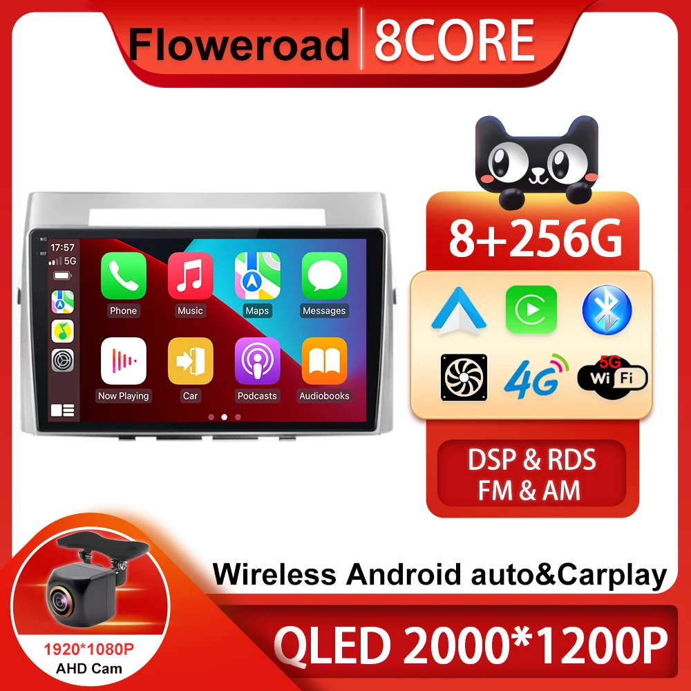 Android 13 Per Toyota Corolla Verso 2006 + Autoradio Video Multimediale Android Auto Carplay Lettore Dsp Navigazione Gps Autoradio