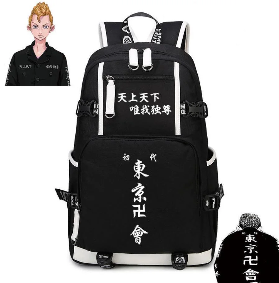 Giappone Anime Tokyo Revengers Zaino Cosplay Hanagaki Takemichi Ken Ryuguji Uomo Canvas Zainetto Borse Da Viaggio