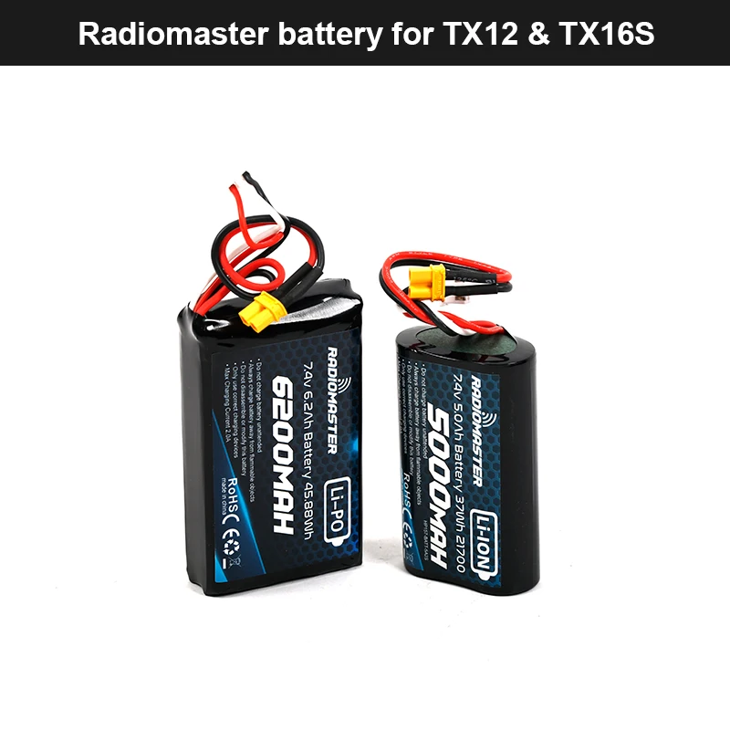 Radiomaster Tx12 Tx16S 2S 7.4V 5000Mah/6200Mah Batteria Lipo Modulo Universale Batterie Telecomando
