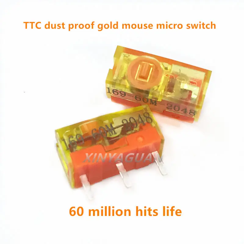 Spedizione Gratuita 10 Pz-1 Pz Ttc Antipolvere Oro Mouse Micro Interruttore Contattore Oro 60 M 60 Milioni Click Ttc Oro Micro Interruttore Pulsante