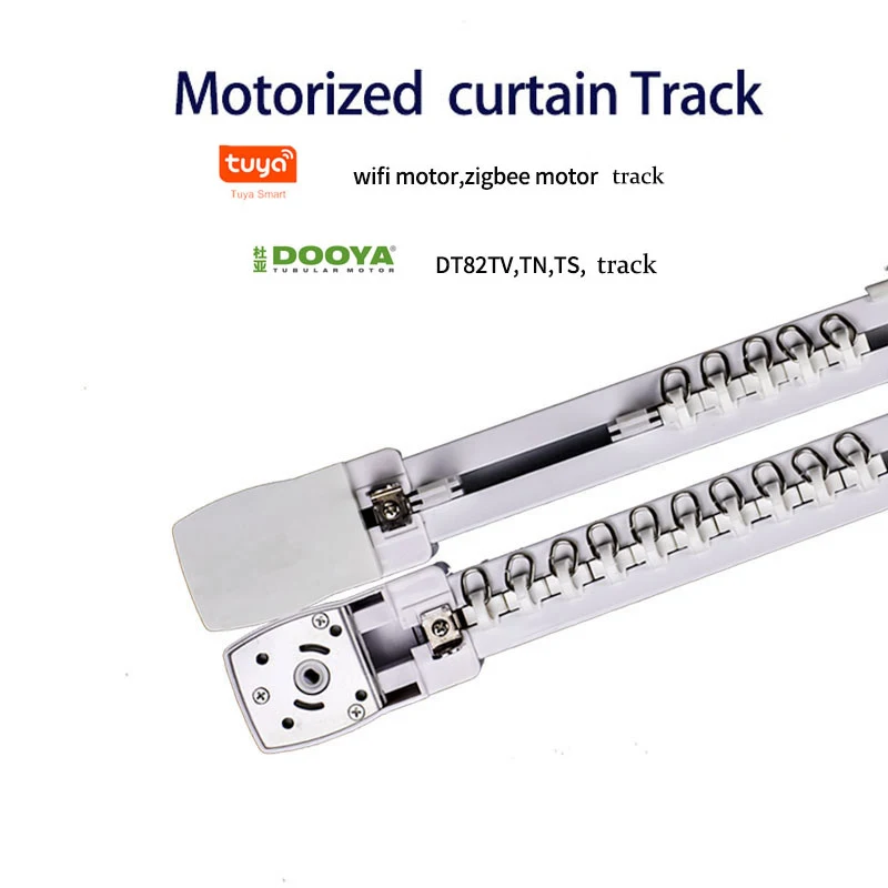 Silent Electric Curtain Track Cornicione Per Tuya Wifi Zigbeee Dooya Motor Smart Curtain Rail Per Smart Curtain System