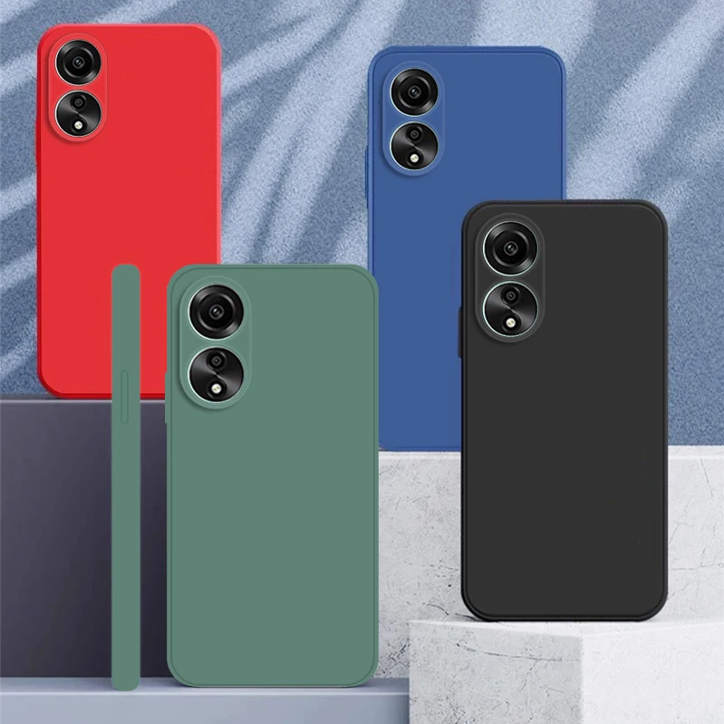 Per Oppo A78 4G Custodia Oppo A78 4G Cover Soft Liquid Silicone Bumper Shield Custodie Protettive Per Telefono Posteriore Per Oppo A78 4G Funda