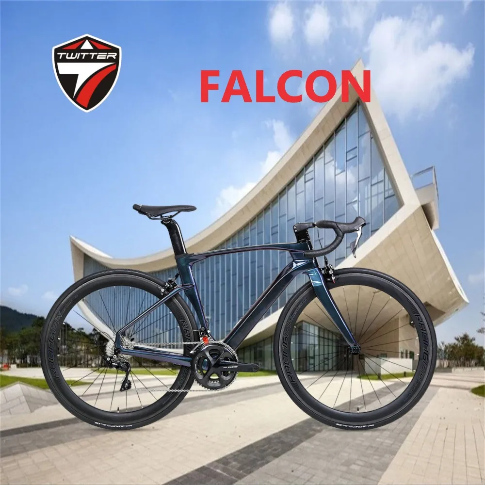 2022 Twitter Bike Falcon R7000-22S C Brake T1000 Full Carbon Fiber Road Bike Ers 700C Bicicletas Gravel Bike Carbon Road Bike