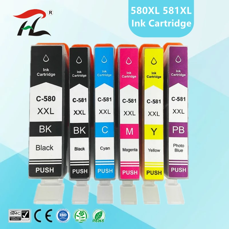 Per Canon 580 581 Pgi-580 Cli-581 Pgi580 580Xl Cartuccia Di Inchiostro Per Canon Pixma Tr7550 Tr8550 Tr 7550 Ts6150 Ts6151 Ts 6150 Stampante