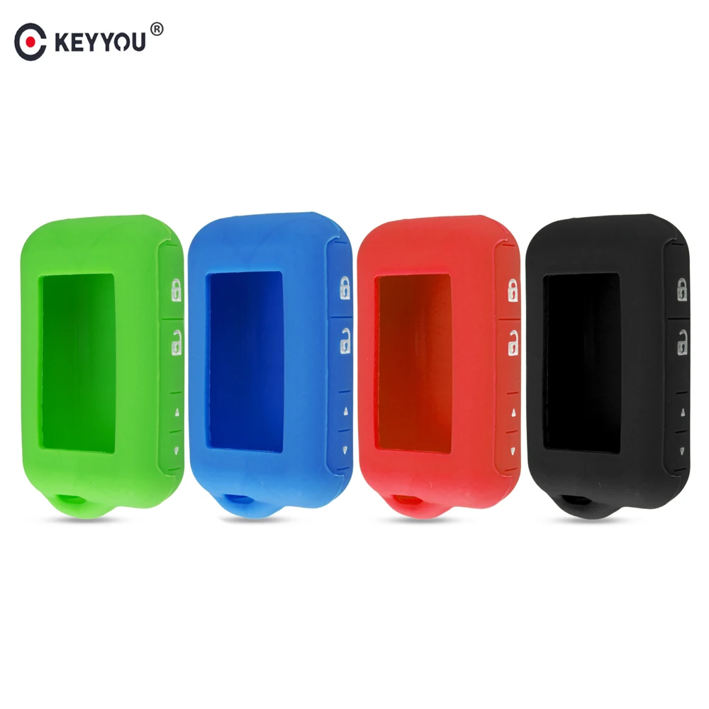 Keyyou E90 E91 Custodia In Silicone Per Starline 2-Way Car Alarm E63 E90 E91 E61 E95 E66 Lcd Telecomando Portachiavi Trasmettitore