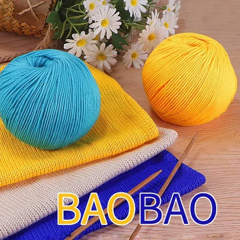 50G 6 Fili Medio Fine Latte Cotone Seta Proteina Velluto Morbido Filato Delicato Sulla Pelle Tessuto A Mano Fai Da Te Bambola Maglione Scarpa Gancio F