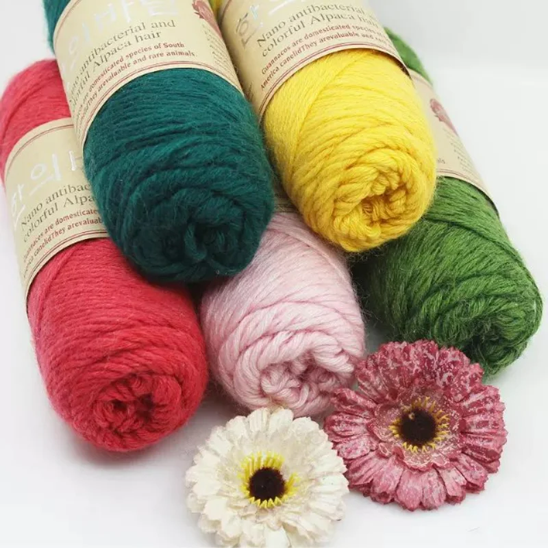 1 Pz Tessuto A Mano Stick Ago Filo Sciarpa Filo Lana Grossa Cappotto Filo Lana Coreana Lana Alpaca 100G/Palla