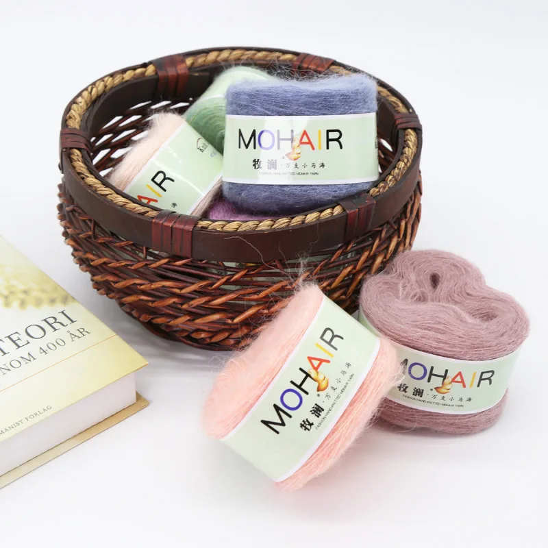 Linea Di Scialle Intrecciate A Mano In Lana Mohair Colorata Oro Linea Di Sciarpe Cappello Linea Di Maglioni Linea Di Lana Di Seta Brillante Filato Di 