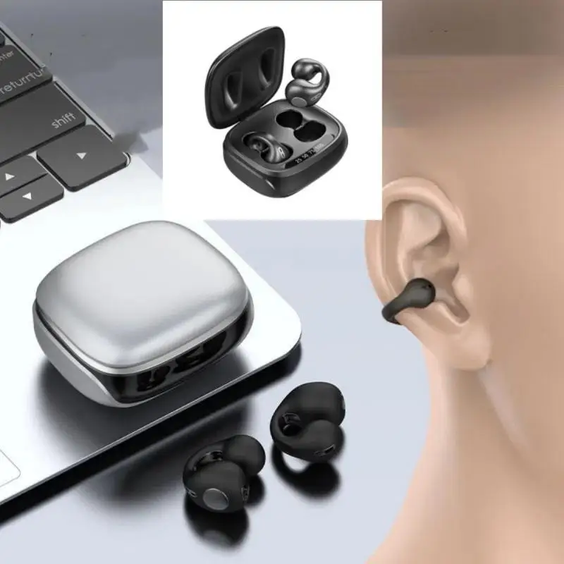 Cuffie Wireless Clip Per L'Orecchio Auricolare Bluetooth Conduzione Ossea Sport Per Honor X7 Moto Z3 Note 10Promax Moto G9 Samsung Galaxy