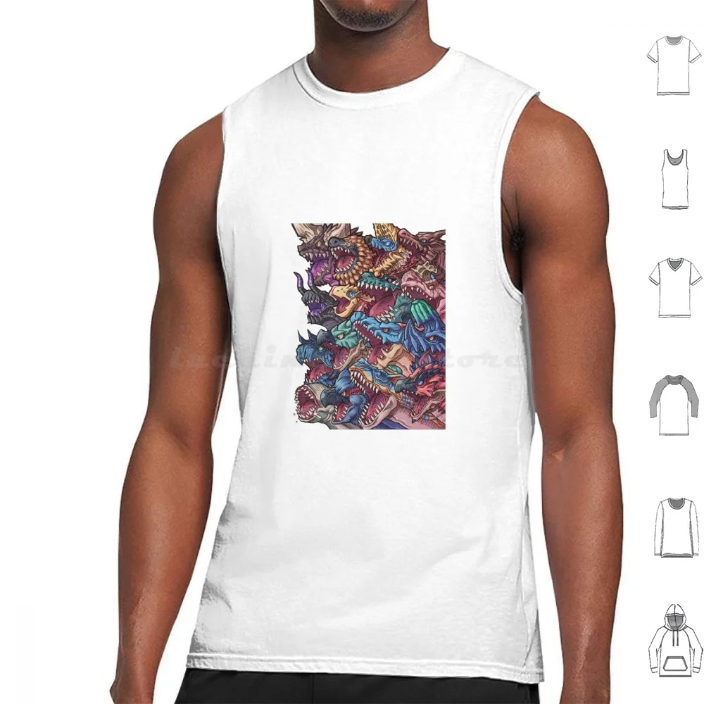 Monster Hunter Canotte Stampa Cotton Monster Hunter Monster Hunter World Iceborne Monster Hunter World Monster Hunter